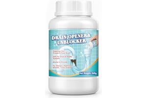 HALLDELI Drain Unblocker Powder, Sink Unblocker Quickly Remove Hair, Leftovers, Lipid and Blockages in Sink and Pipe, Drain Cleaner Suitable for Cleaning and Deodorizing Bathroom Drains, Kitchen and Toilet