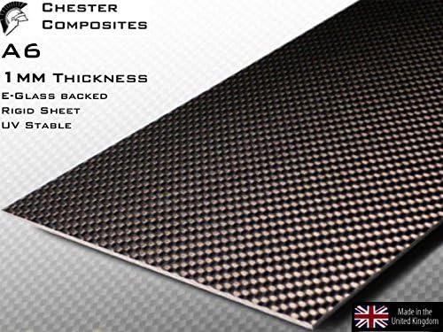 Single Layer Carbon Fibre Ridgid Sheet A6 1mm
