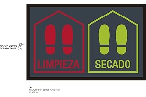 Dintex Felpudo DESINFECTANTE Limpia/Seca 45 X 70 CM (51-682)
