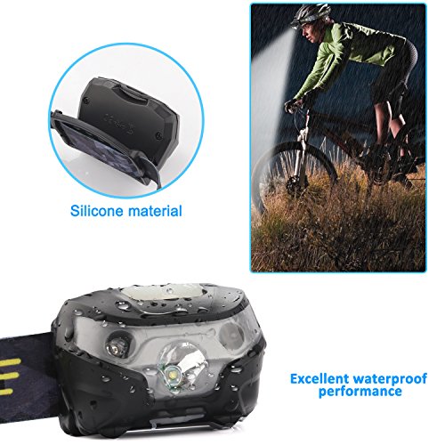 STCT wieder aufladbare Stirnlampe mit USB-Anschluss. IPX4 wasserfeste LED Kopflampe perfekt zum Laufen, Wandern, Spazieren, Camping, Lesen, bei Hausarbeiten und zum Handwerken. (3W, inkl. USB Kabel) - 6