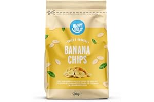 Marque Amazon - Happy Belly Chips de banane, 500 g