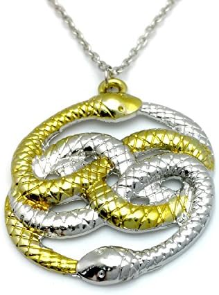 Charmtastic Steampunk 2 Snakes Necklace Pendant