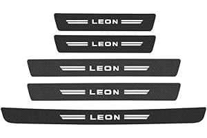 FUWUDI 5 Piezas Protección del Umbral de Protección Puerta, Protector para Paragol PES Trasero para Seat Leon Mk2 Mk1 Mk3 Mk4, Pegatina para Umbral de Coche Accesorios