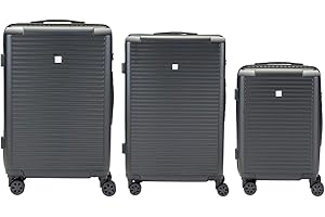 Convector Set 3 Trolley Da Viaggio, Valigie Rigide in Tre Dimensioni Con Ruote Girevoli a 360°, Lucchetto TSA e Struttura in ABS Doppio Strato, Antigraffio e Antiurto