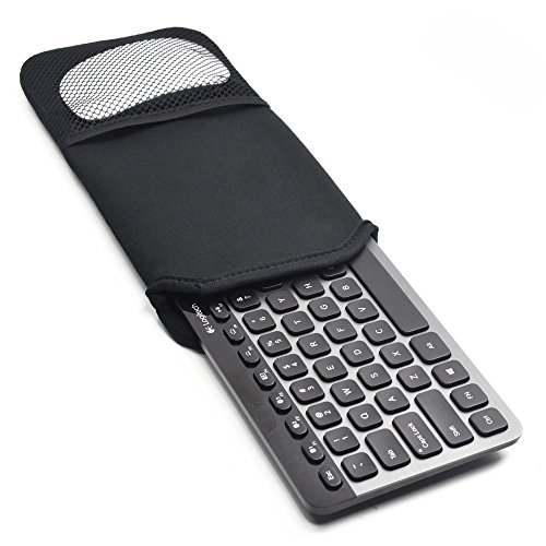 Case Wonder Schwarz Farbe Soft New Neopren Tragetasche Portable Schutz Ärmel Abdeckung Tasche Tasche für Logitech Wireless Touch Keyboard K400 Plus QWERTY UK Layout (K400 Plus) - 5