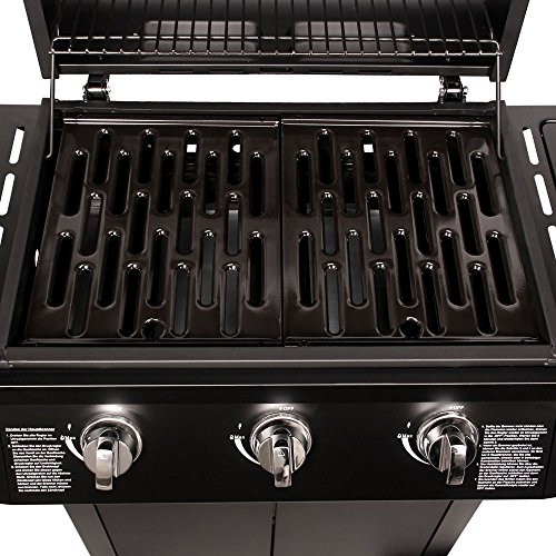 TAINO® Gasgrill BBQ Grillwagen wahlweise im Set mit Zubehör 3 Edelstahl-Brenner 1 Seitenkocher Gas-Grill TÜV Farbe Schwarz (3+1) (Gasgrill 3+1) - 7