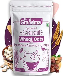 ByGrandma Sprouted Cereal Mix ?Sprouted Wheat, Dates and Almond Wholesome Food For Kids | Preservative Free Instant Porridge Mix for Tiny Tots | 280g