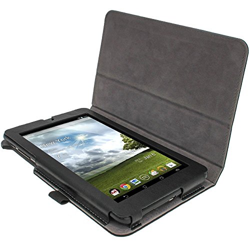 igadgitz Schwarz PU Ledertasche Hülle Folie Cover für Asus MeMO Pad ME172V 7″ Tablet mit Multi Winkelbetrachtung Stand + Stylus Schift Halter + Displayschutzfolie - 2