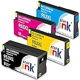 ☑ El paquete incluye: 4 unidades de cartuchos de tinta remanufacturados para HP 953 953XL (F6U16AE F6U17AE F6U18AE L0S70AE)