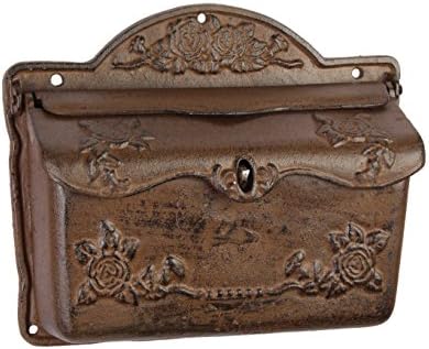 Cast Iron Mail Box Letter Box Mailbox Vintage Blossom 32.2 x 26.3 cm