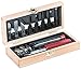 Price comparison product image Microsoft Excel Blades Woodworking Set, American Made Woodworking Tool Kit with 15 Assorted Blades, Gouges, and Routers (Wooden Chest)