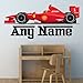 Produktbild Formel 1 Rennwagen Wandsticker für Kinderzimmer, personalisiert Extra Large - 137cm Wide