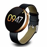 ZZY Späteste Neue Marken-Intelligente Uhr, Smartwatch mit Monitor IPS-Schirm und Herzfrequenz für androiden Telefone IOS iPhone Huawei HTC und Smartphones Bluetooth-Armbanduhr (Golden und Schwarz)