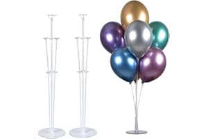 PILIN 28" Height Table Balloon Stand Kit for Birthday Party Decorations and Wedding Decorations, Happy Birthday Balloon Decorations for Party and Christmas(2 Pack)
