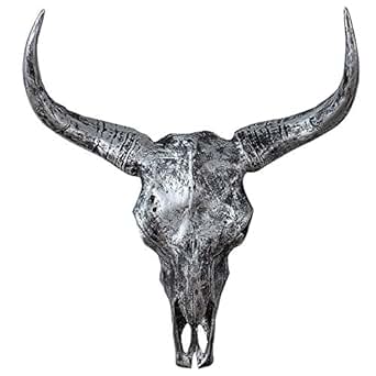 Eindrucksvoller Deko Schädel EL TORO silber Longhorn Skull 62cm: Amazon
