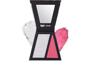 ‎KRASH KOSMETICS Bratz x Krash Kosmetics - Bunny Blow Sparkling Duo Blush - Bunny Boo Beat - Blush i iluminator - Przebarwiony - Wegańskie i okrutne darmowe