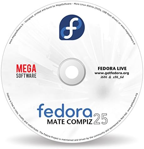 Fedora 25 Live - MATE Compiz - 32 &amp; 64 bits - DVD