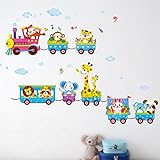 Fulltime(TM) Cute Carton Animals train Removable Kids Baby Nursery Room Vinyl Wall Stickers Art Decor