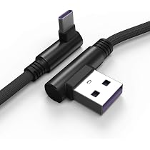 TECHGEAR USB-C Kabel 1m Mit 90° Winkel – Für Huawei, Samsung, Sony & Mehr