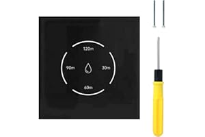 Acmerota 8000W Interruptor inteligente ParaTermo Eléctrico Interruptor temporizador para calentador de inmersión de 40 A Temporizador manual de 4 posiciones 30/60/90/120 (negro)