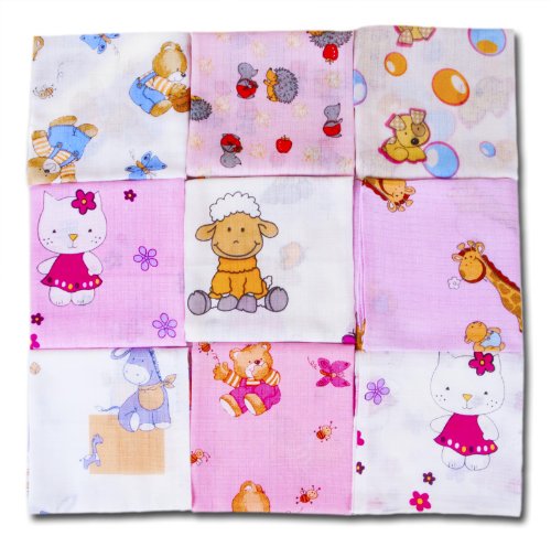 Mullwindeln Girl MIX Spucktücher für Mädchen 60/80 5er Pack