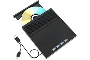 RANJOVER USB 3.0 Type-C Multiplication External Blu-Ray Optical Drive CD/DVD/BD -/+RW Player Burner Writer Reader for Laptop PC