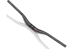 LOVEJIA Manillar MTB, Manillar Bicicleta Montaña Carbono, Manillar MTB 31,8mm, Negro Rojo Manillar MTB 740mm 74cm Manillar Bicicleta Carretera para Bicicleta De Montaña Carretera Descenso