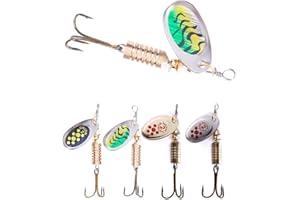 trifyd® Fishing - cuillere tournante de pêche à la Truite et Petits carnassiers, Le Pack de 5 cuillères