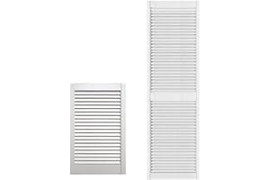 AGRITRADE AK Wooden Louvre Door - Extra Smooth - Finished White Double Coated - Sanded, Polished, Ready to Use- Internal Louvered Door - D.I.Y, Wardrobe Doors, Cupboard Doors