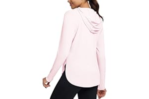 HEINAROMAN Felpa da Donna con Cappuccio UPF 50+ Protezione Solare UV Protezione Solare con Cappuccio a Maniche Lunghe Donna Sport Manica Lunga per Escursionismo attività all'aperto, Corsa, Pesca