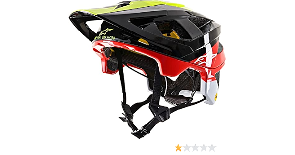 Alpinestars Vector Tech Pilot MIPS Casco da bicicletta Nero/Giallo/Rosso M  (55-59) : Auto e Moto