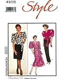 festkleider lang  Style mehrgr Schnittmuster 4908 festl 2 Tlg Kleid Abendkleid gr 38-42