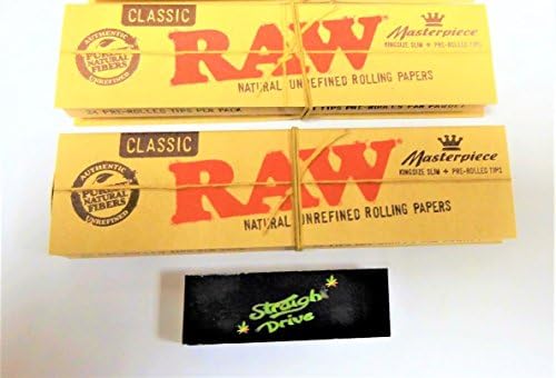 MontCherryBrand Exclusive Tips and Introducing RAW Classic Masterpiece Kit King Size Papers and Pre Rolled Tips Combo sold by Trendz (2 Packs)