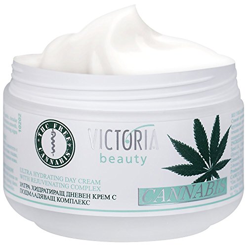 CANNABIS EXTRACT DAY FACE CREAM - INTENSIVE CREAM WITH ORGANIC HEMP OIL FOR DEEP NOURISHMENT - SUPER MOISTURISER FOR SENSITIVE SKIN - 50 ML