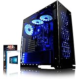 VIBOX Nebula GS780T-5 PC Gamer - 4,2GHz Intel i7 Quad Core CPU, GTX 1080 Ti, VR prêt, 4K, Avancée, Haute Performance, Ordinateur PC de Bureau Gaming paquet de jeux, unité centrale, Windows 10, Éclairage Interne Bleu (3,6GHz (4,2GHz Turbo) Processeur CPU Quad 4-Core Intel i7 7700 Kabylake Ultra Rapide, Carte Graphique Haute Performance Nvidia GeForce GTX 1080 Ti 11 Go, 8 Go Mémoire RAM DDR4 2133MHz, Disque Dur Sata III 7200rpm 3 To (3000 Go), PSU Aerocool 600W 85+, Boîtier Gamemax Onyx)