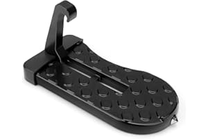 DIYCUT Auto Türstufe Klappbare, Klappbarer Auto Türpedal mit Nothammer, Universal Schwarz Autotür Pedal Klappleiter mit U Haken Verriegelung für Einfachen Zugang zum Dach und Dachträger des Autos