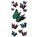 TAFLY Temporary Tattoo 3D Sexy Multicolor Butterfly Body Art Waterproof Sticker 5 Sheets