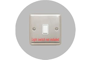 ewolds single LIGHT SWITCH SURROUND | round | acrylic back panel or finger plate | plug, Colour:Grey