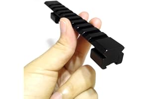 HWZ Riser Converter 4.9" 11mm Dovetail to 20mm Picatinny Mount Adapter 10 Slots 124MM