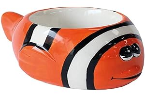 Deluxebase Portauovo Crockery Critters - Pesce Pagliaccio Simpatici portauova in Ceramica a Forma di Animale per Bambini e Adulti.