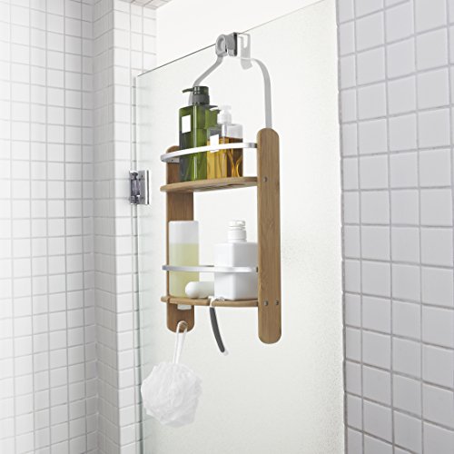 Umbra 1005787-390 Barrel Shower Caddy, Duschregal aus Bambus und Aluminium, Natur - 3