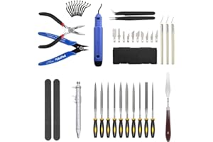 MINTION 42pcs 3D Printer Tools Kit, 3D Printer Accessories Kit, Includes Deburring Tool, Removal Tool, Tube Cutter, 3D Print Accessories for 3D Printers Cleaning, Finishing and Printing, 3D Printing Tools Kit