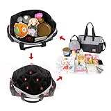 Aosbos Baby Wickeltasche Große Kapazität Kinderwagen Organizer, 37.5 x 17 x 30cm, Schwarz (2-teilige) - 4