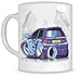 Produktbild Koolart Geschenke k2744-mg Cartoon von Renault Twingo Tuning – Karikatur Lila Renault Tasse Geschenk für Herren (Tassen,)