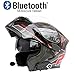 Produktbild WLJBY Motorrad Bluetooth Helm Smart Helme FM Anti-Fog Flip Up Bluetooth Musik/Automatische Antwort Integrierter Dual-Lautsprecher mit Mikrofon DOT-Zertifizierung,M