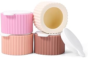 BeauFairy Bouteille de Voyage en Silicone, Étanches Vague Gel de Silice Outeilles de Remplies de 4 Pièces, Accessoires Aéroport Contenant pour Huile Solaire, Shampooing, Lotion, Gel Douche Crème