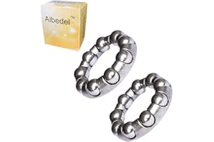 Albedel 2 pcs Bike Ball Bearing 1/4" x 9 Balls Retainer Crank Bearing Replacement Bottom Bracket Repair Parts Accessories for Cycling Bicycle MTB Mountain Bike