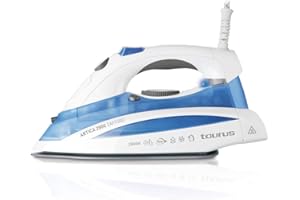 Taurus Artica 2800 Zaffiro - Plancha golpe máximo de vapor 150 g/min, Color Azul, Blanco