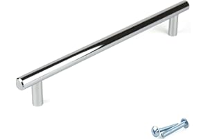 M4TEC Bar Kitchen Cabinet Door Handles Chrome Bedroom Furniture Pull Handles for Cupboards, Kitchen Cabinets, and Wardrobe Doors Handles - F5 Series: 96 mm