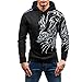 Produktbild Herren Pullover Btruely Mode Herbst Winter Männer Hoodie Sweatshirt Langarm Mantel Outwear (XXL, Schwarz)